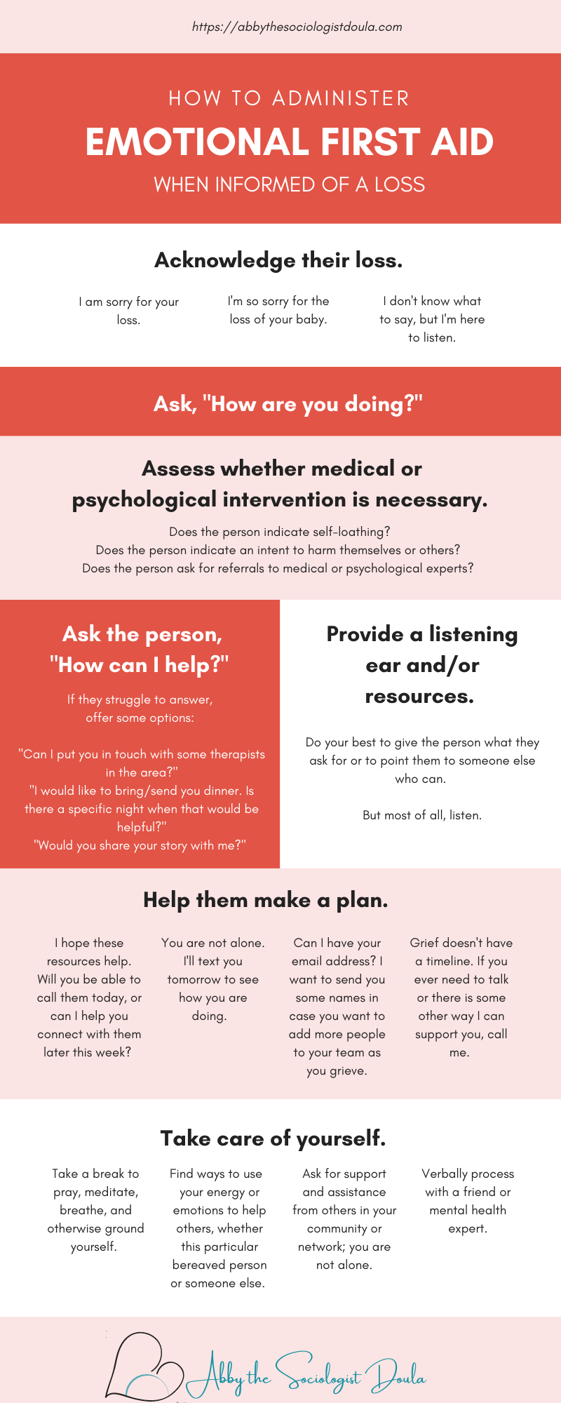 How to administer emotional first aid when informed of a miscarriage ...
